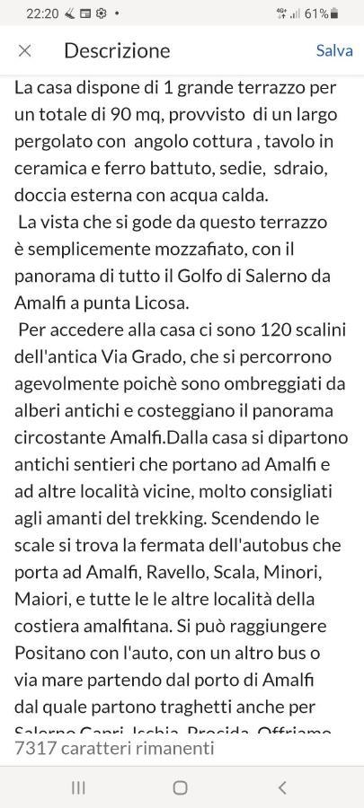 Bilocale Elena 40Mq Apartment Conca dei Marini Luaran gambar
